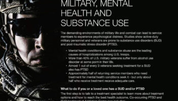 article about military mental health and substance abuse